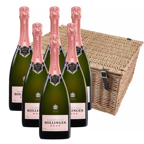 Bollinger Rose Champagne 75cl Case of 6 Hamper